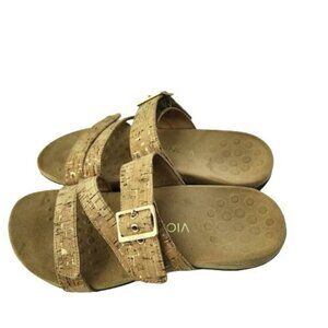 Vionic Skylar Neutral Leather Sandals Size 10